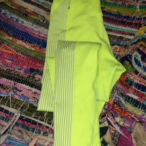 Lime green/yellow yoga leggings